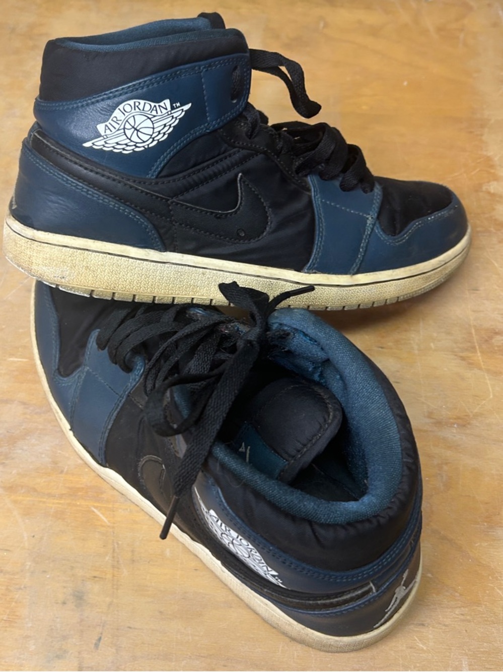 Nike Air Jordan Black and Cream Sneaker Size Label Detail